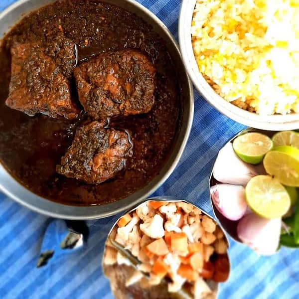 Persian fish stew , ghalieh Mahi recipe